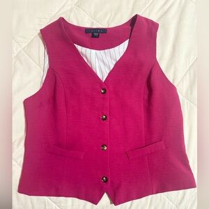 Fuchsia Buttoned Vest